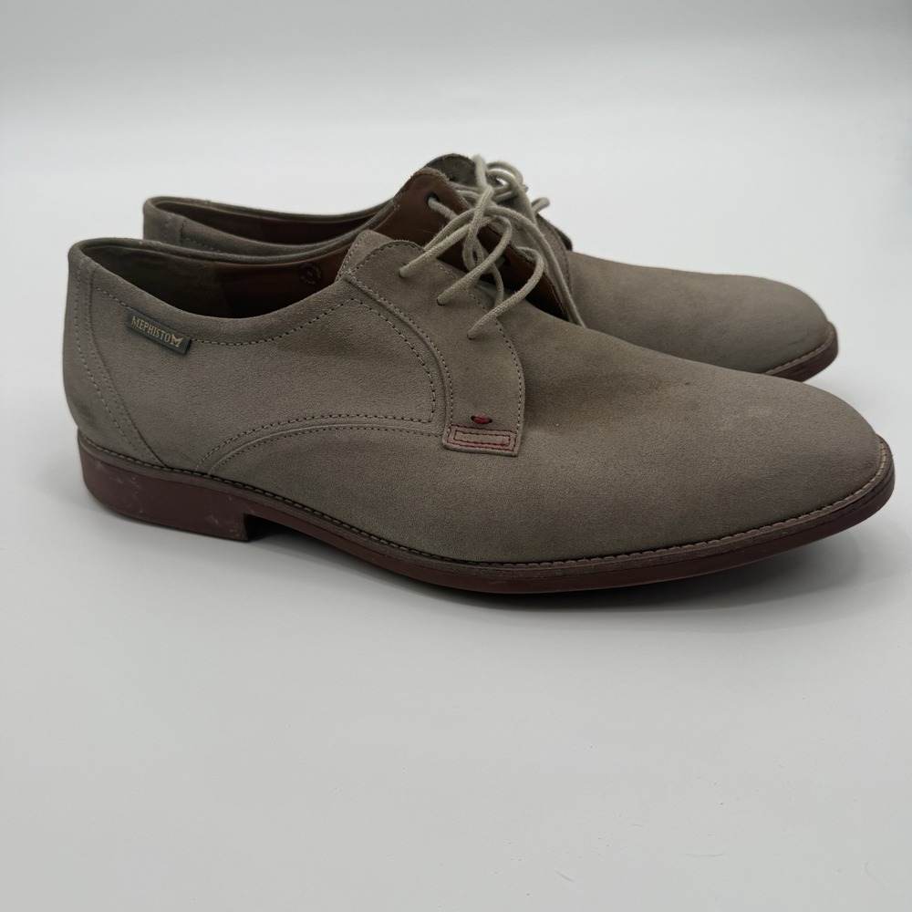 Mephisto Air Jet Beige Leather Suede‎ Chukka Shoes Mens Size 13 US